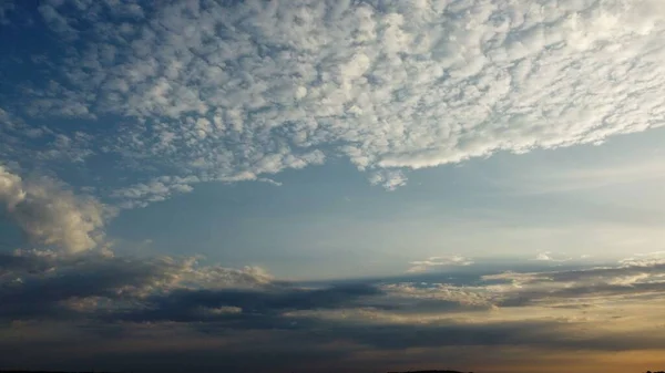 Sky Colourful Clouds Drone High Angle Footage City England — Stockfoto