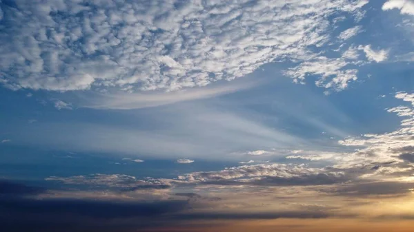Beautiful Sky Colourful Clouds Drone High Angle Footage City England — Stock Photo, Image