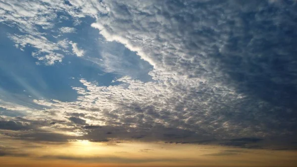 Beautiful Sky Colourful Clouds Drone High Angle Footage City England — Stock Photo, Image