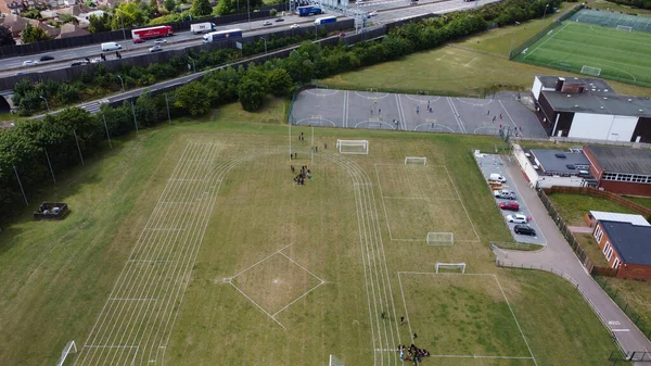 Aerial View City Park Play Ground Luton Town England — 스톡 사진