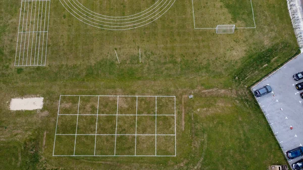 Воздушный Вид Город Парка Игровую Площадку Лутон Таун Англии Великобритания — стоковое фото