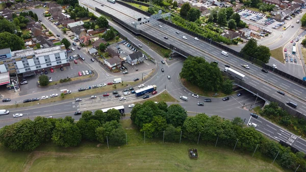 Aerial View Play Ground Luton Town England Motorways Junction — ストック写真