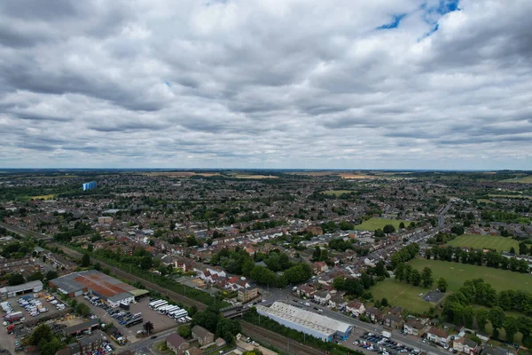 Aerial Footage Drone High Angle View London Luton City England — Zdjęcie stockowe
