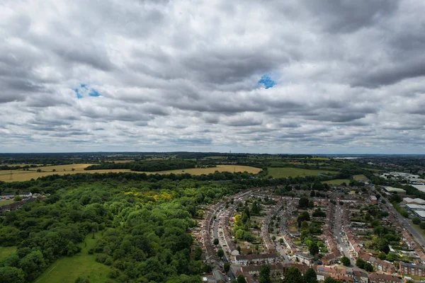 British City Aerial View High Angle Footage Luton Town England — Zdjęcie stockowe