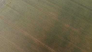 Yenilenebilir Güneş Paneli ve İngiltere 'deki Yel Değirmeni Rüzgar Türbini Çiftlikleri, İHA' nın Yüksek Açı Hava Görüntüsü