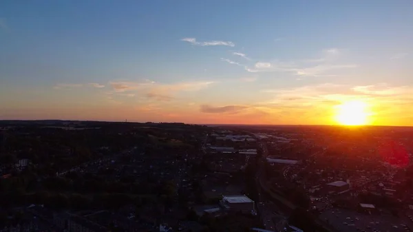 Imágenes Aéreas Aviones Teledirigidos Con Vista Panorámica Londres Luton City — Foto de Stock