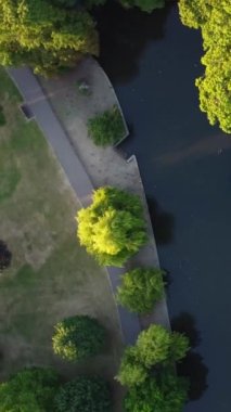 Hava görüntüleri yüksek açılı Drone 'un şehir manzarası ve İngiltere' nin manzarası Büyük Britanya İHA 'sının görüntüleri