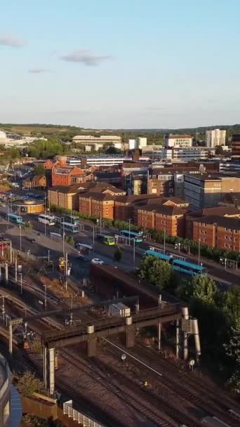 Aerial Kuvamateriaalia Korkean Kulman Drone View Cityscape Maisema Englannissa Ison — kuvapankkivideo