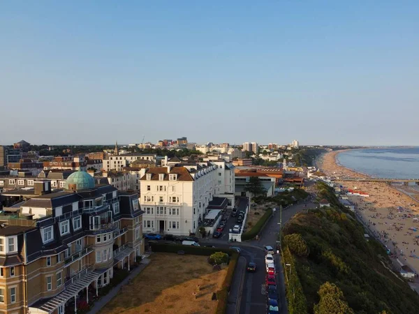 Aerial View Beach Front Bournemouth City England — Φωτογραφία Αρχείου