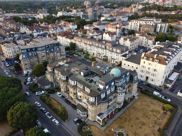 Aerial View Beach Front Bournemouth City England Egyesült Királyság — Stock Fotó