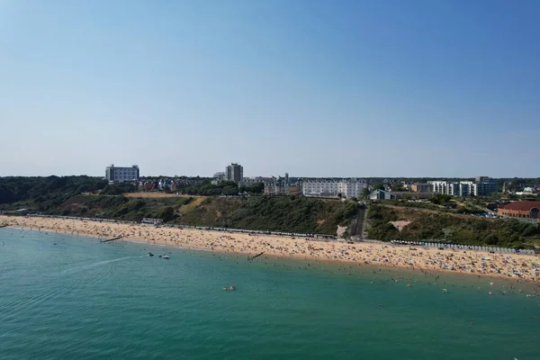 Aerial View Beach Front Bournemouth City England — ストック写真
