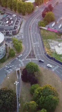 Aerial footage high angle Drone's View of Cityscape and Landscape of England Great Britain drone's footage