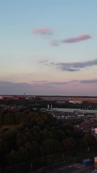 Imágenes Aéreas Alto Ángulo Vista Drone Del Paisaje Urbano Paisaje — Vídeos de Stock