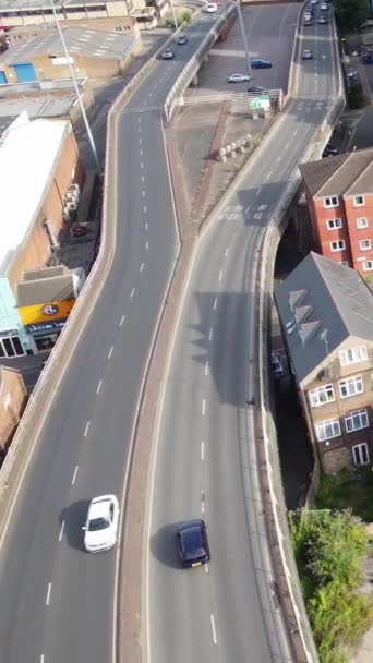 Luftaufnahmen Hochwinkel Drohnen Ansicht Von Stadtbild Und Landschaft Von England — Stockvideo