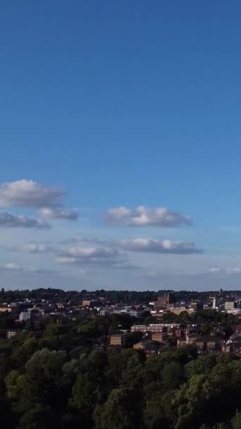 Aerial Footage High Angle Drone View Cityscape Landscape England Great — Stock Video