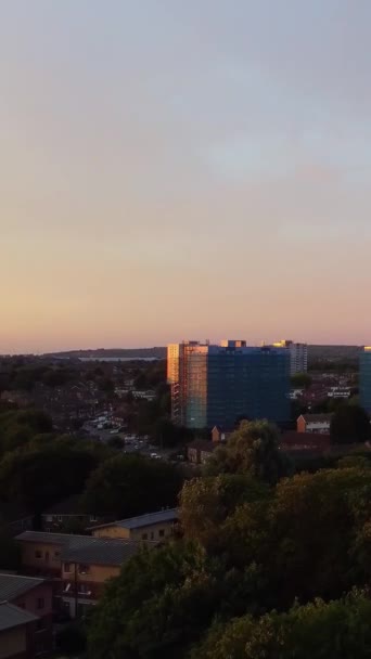 Aerial Footage High Angle Drone View Cityscape Landscape England Great — ストック動画