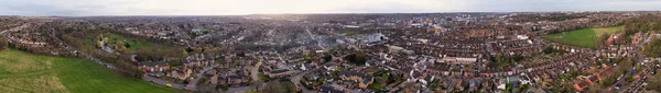 Beautiful Aerial High Angle Panoramic 360 View Gorgeous England Landscape — Stockfoto