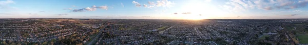 Schöne Aerial High Angle Panoramic 360 Ansicht Der Herrlichen Landschaft — Stockfoto