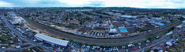 Beautiful Aerial High Angle Panoramic 360 Вид Пейзаж Англії Cityscape — стокове фото