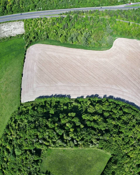 Gyönyörű Aerial High Angle Panoramic 360 Kilátás Gyönyörű Anglia Táj — Stock Fotó