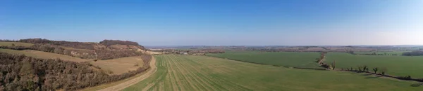 Beautiful Aerial High Angle Panoramic 360 View Gorgeous England Landscape — Stockfoto