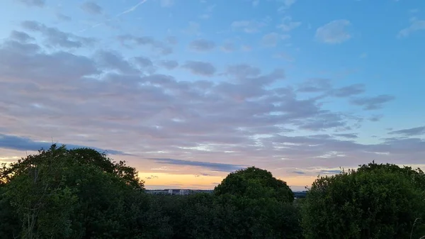 Beautiful Colourful Sunset Luton England Great Britain — Foto de Stock