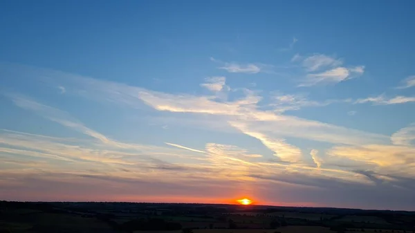 Gorgeous Beautiful Sunset Scene British England Landscape — Foto de Stock
