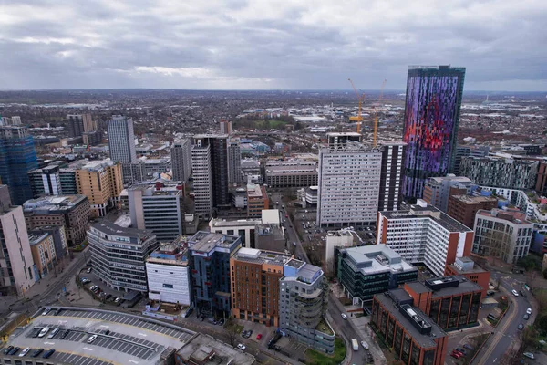 Gorgeous Aerial View High Angle Footage British City Centre Residential — Stock Photo, Image