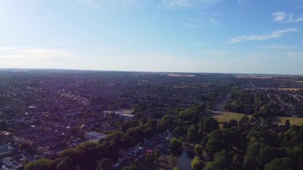 Aerial Footage Drone High Angle View London Luton City England — Video Stock