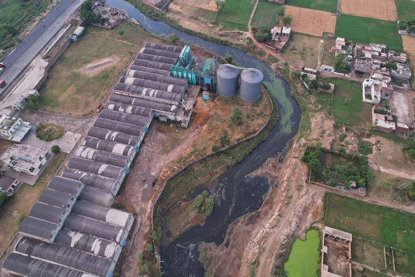 High Angle Aerial View Kala Shah Kaku Village Industrial Estate — Stock fotografie