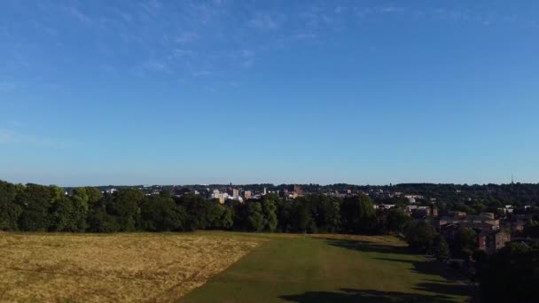 Luchtbeelden Door Drone Hoge Hoek Uitzicht Van Londen Luton City — Stockvideo