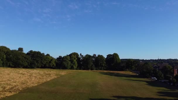 Luchtbeelden Door Drone Hoge Hoek Uitzicht Van Londen Luton City — Stockvideo