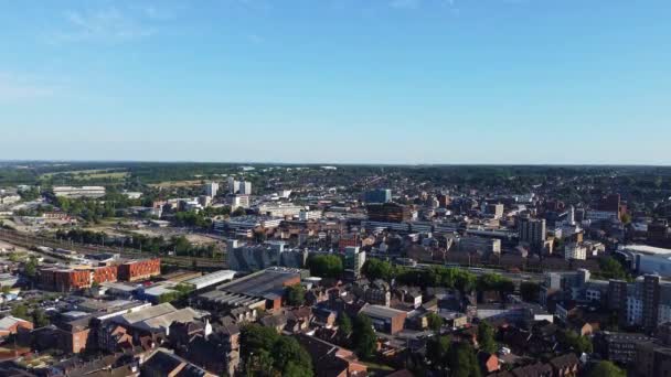 Filmato Aereo Drone Vista Alto Angolo Londra Luton City England — Video Stock