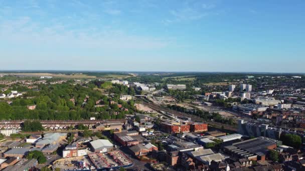 Aerial Footage Drone High Angle View London Luton City England — Stok video