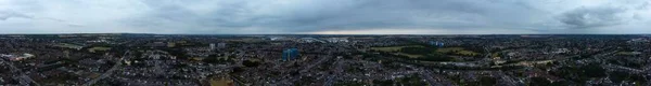 Beautiful Night Aerial View British City High Angle Drone Footage — Stock Fotó