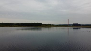 Güzel Gündoğumu ve Renkli Bulutlar, Hava Görüntüsü ve İHA 'nın İngiltere' de çektiği yüksek açı görüntüsü