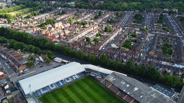Aerial High Angle View London Luton Football Stadium Bury Park — Φωτογραφία Αρχείου