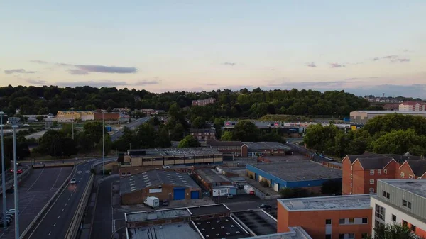 Drone High Angle Aerial View City Center Luton Town England — Foto de Stock