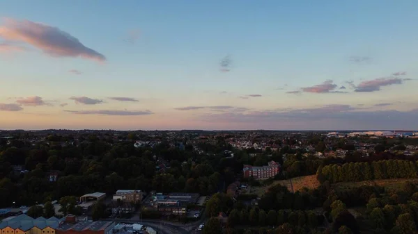 Drone High Angle Aerial View City Center Luton Town England — Stock Photo, Image