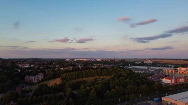 Drone High Angle Luftaufnahme Des Stadtzentrums Von Luton Town England — Stockfoto