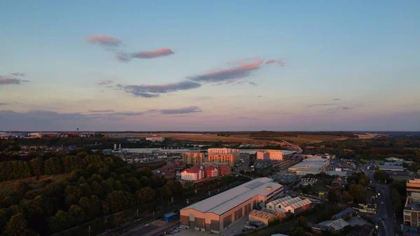 Drone High Angle Aerial View City Center Luton Town England — Foto de Stock
