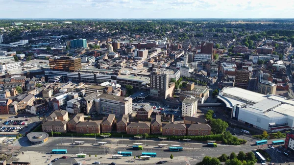 Aerial Footage High Angle View Luton Town England Railways Station — ストック写真