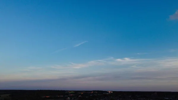 Himmel Mit Bunten Wolken Drohnenaufnahmen Über Der City England — Stockfoto