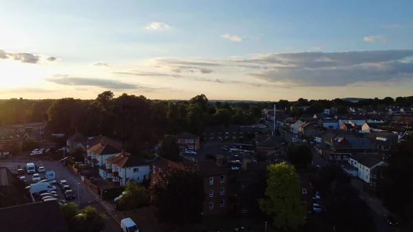 High Angle Drone Footage Central Luton Railway Station Aerial View — 图库照片