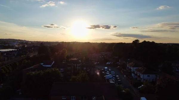 High Angle Drone Footage Central Luton Railway Station Aerial View — 图库照片