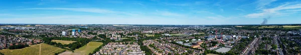 High Angle Panoramic Aerial View England Great Britain — Foto Stock