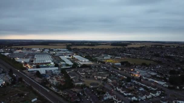 Aerial View High Angle Footage British Railways Trains Tracks Passing — Video