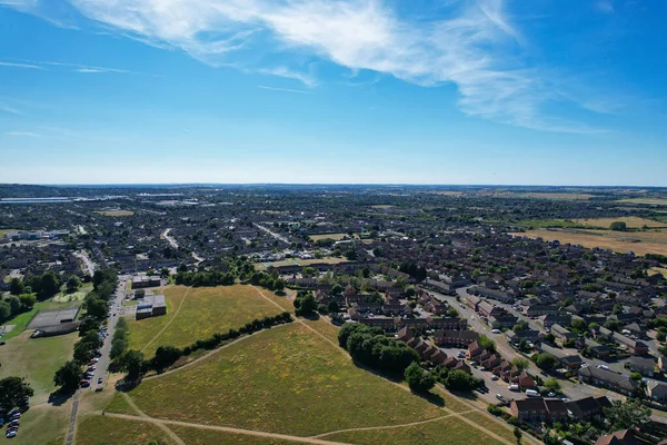 Aerial Footage Drone High Angle View London Luton City England — Foto Stock