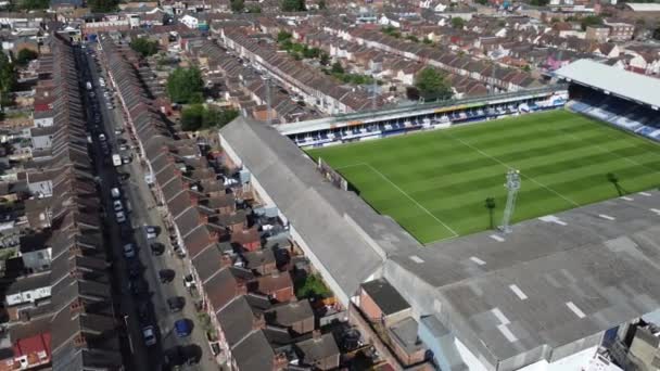 Aerial Footage Bury Park Residential Stadium Luton Town England — Video