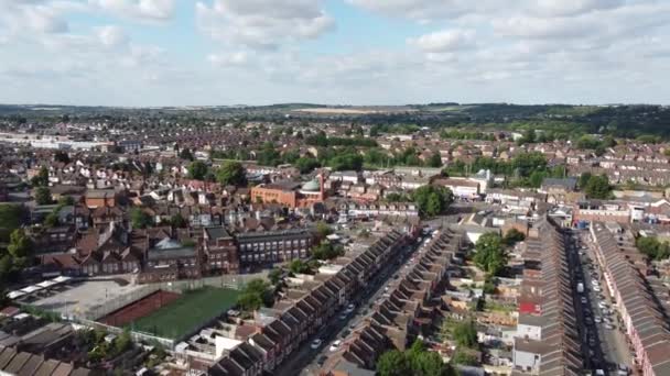 Een Antenne High Angle View Van Luton Stad Van Engeland — Stockvideo